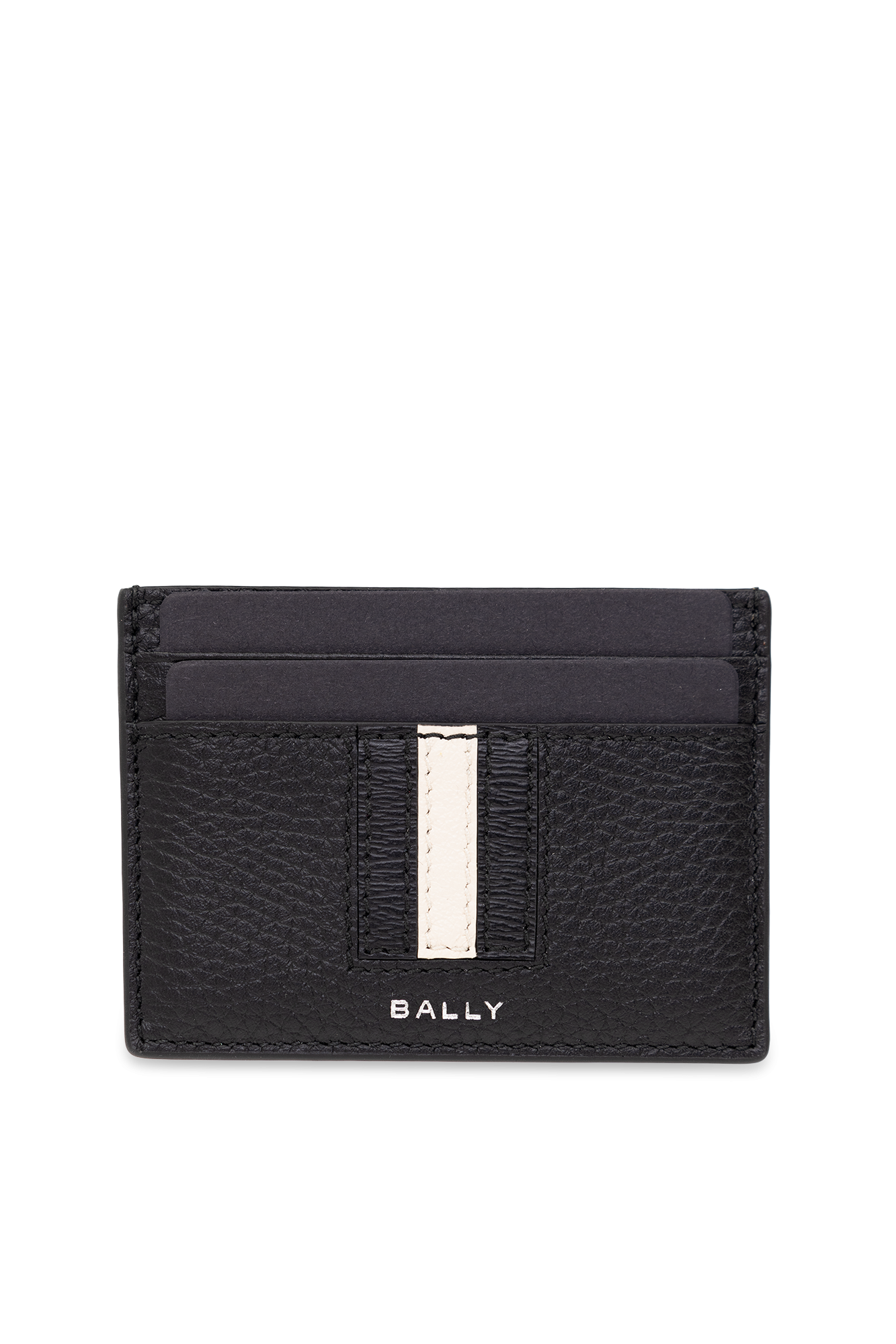 Black Leather card case Bally Vitkac GB